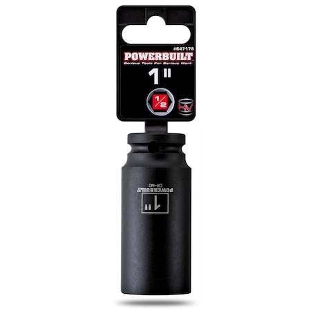 Powerbuilt 1/2" Drive 1" Deep Impact Socket 647178